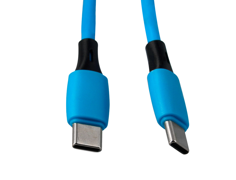 CABO USB-C A USB-C Q-CONNECT PVC COMPRIMENTO 2M AZUL