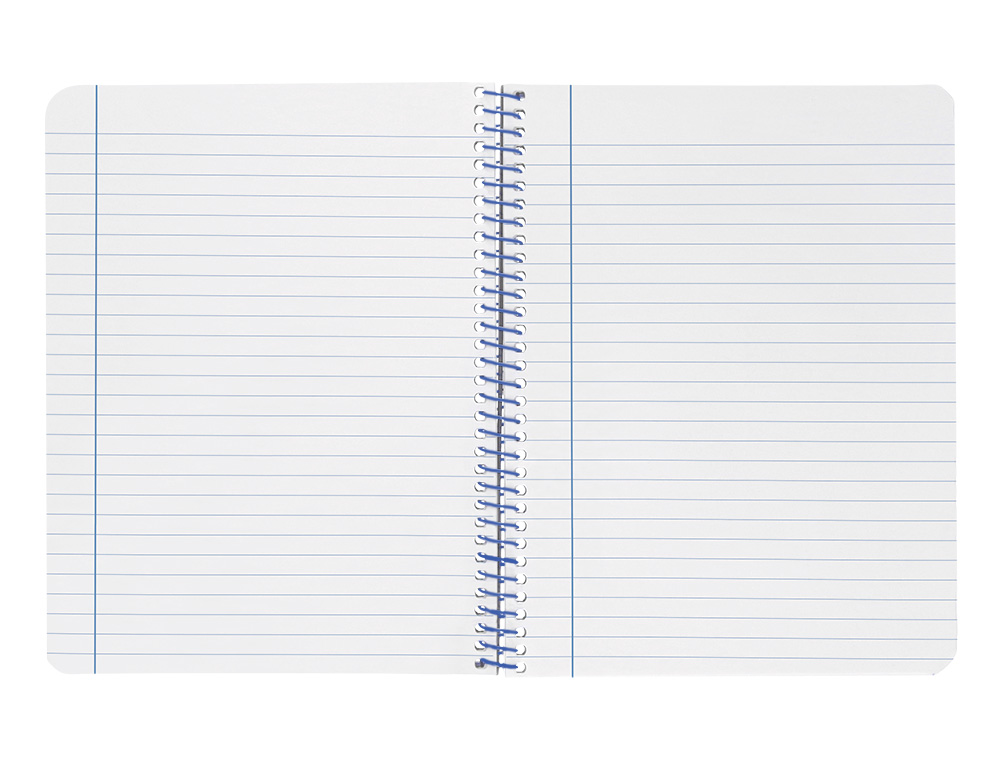 CADERNO ESPIRAL LIDERPAPEL WONDER DIN A4 CAPA PLASTICO 80F 90GR PAUTADO COM MARGEM COR VERMELHO