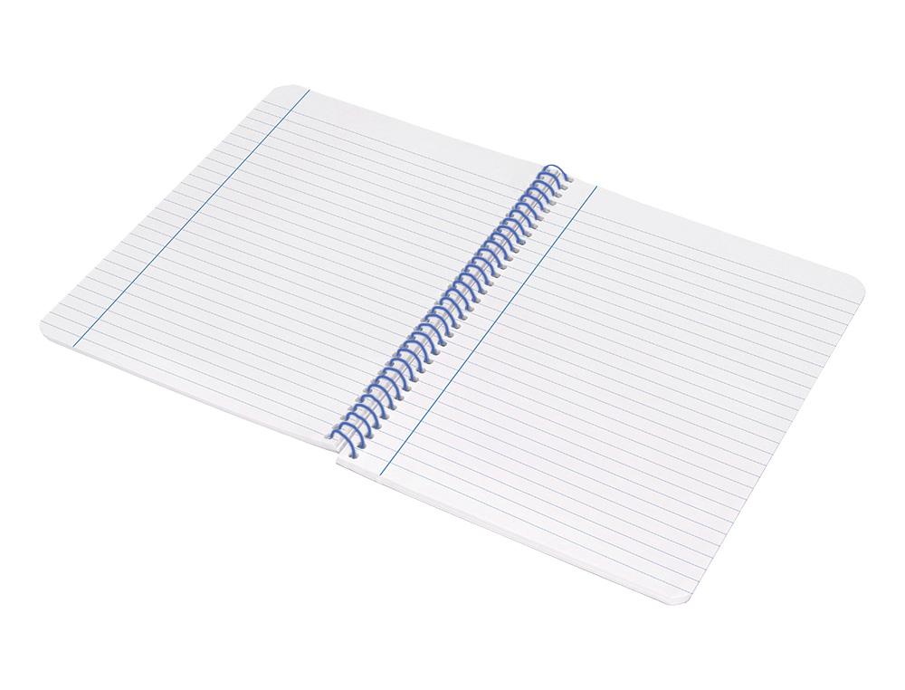 CADERNO ESPIRAL LIDERPAPEL WONDER DIN A4 CAPA PLASTICO 80F 90GR PAUTADO COM MARGEM COR VERMELHO