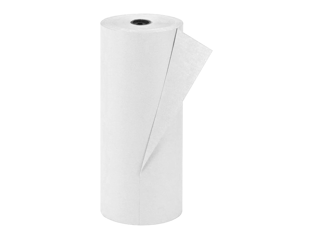 PAPEL KRAFT LIDERPAPEL BRANCO BOBINE 1 MT X 417 MT ESPECIAL PARA EMBALAGEM PESO 25 KG