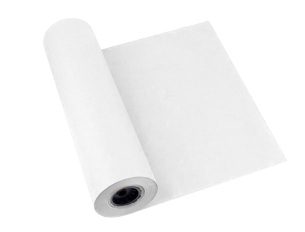 PAPEL KRAFT LIDERPAPEL BRANCO BOBINE 1 MT X 417 MT ESPECIAL PARA EMBALAGEM PESO 25 KG