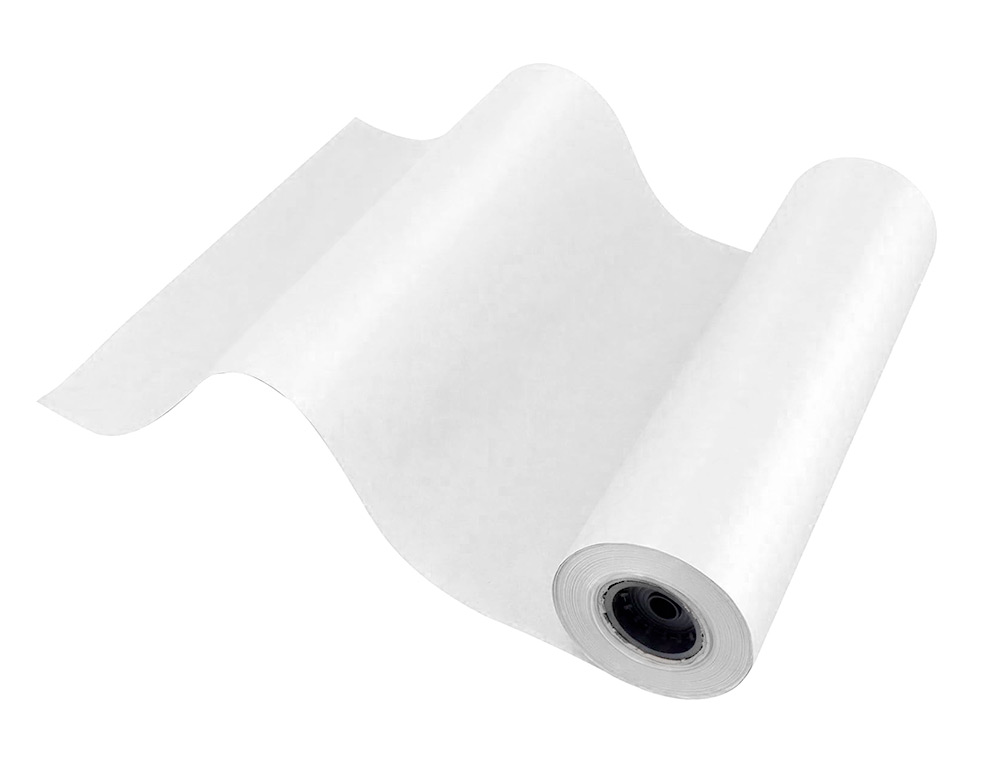 PAPEL KRAFT LIDERPAPEL BRANCO BOBINE 1 MT X 417 MT ESPECIAL PARA EMBALAGEM PESO 25 KG