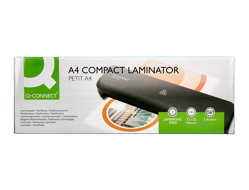 PLASTIFICADORA Q-CONNECT COMPACTA KF19061 DIN A4 PLASTIFICADO QUENTE/FRIO LUZES READY/POWER 2 ROLOS