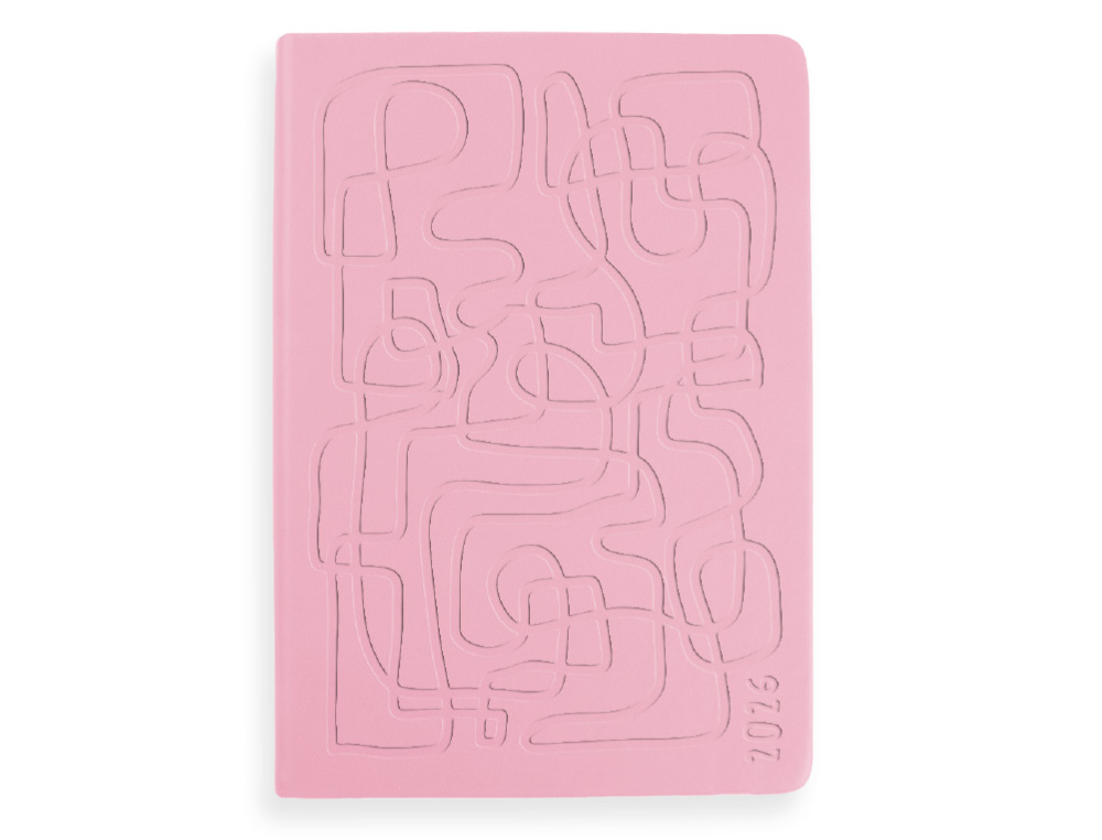 AGENDA ENCADERNADA LIDERPAPEL ICARIA A5 2026 DIA PAGINA ROSA PAPEL 70 GR FSC