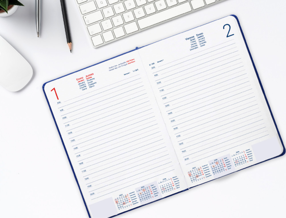 AGENDA ENCADERNADA LIDERPAPEL LIPSI A5 2026 DIA PAGINA PRETO PAPEL 70 GR FSC