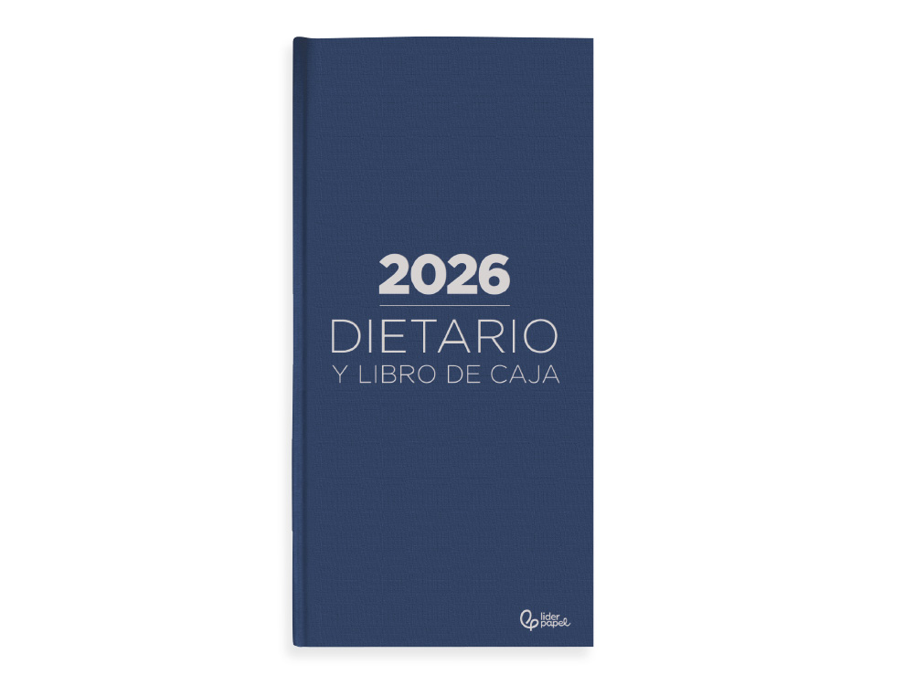 AGENDA ENCADERNADA LIDERPAPEL DIETARIO 150X305MM 2026 DIA PAGINA AZUL PAPEL 70 GR FSC