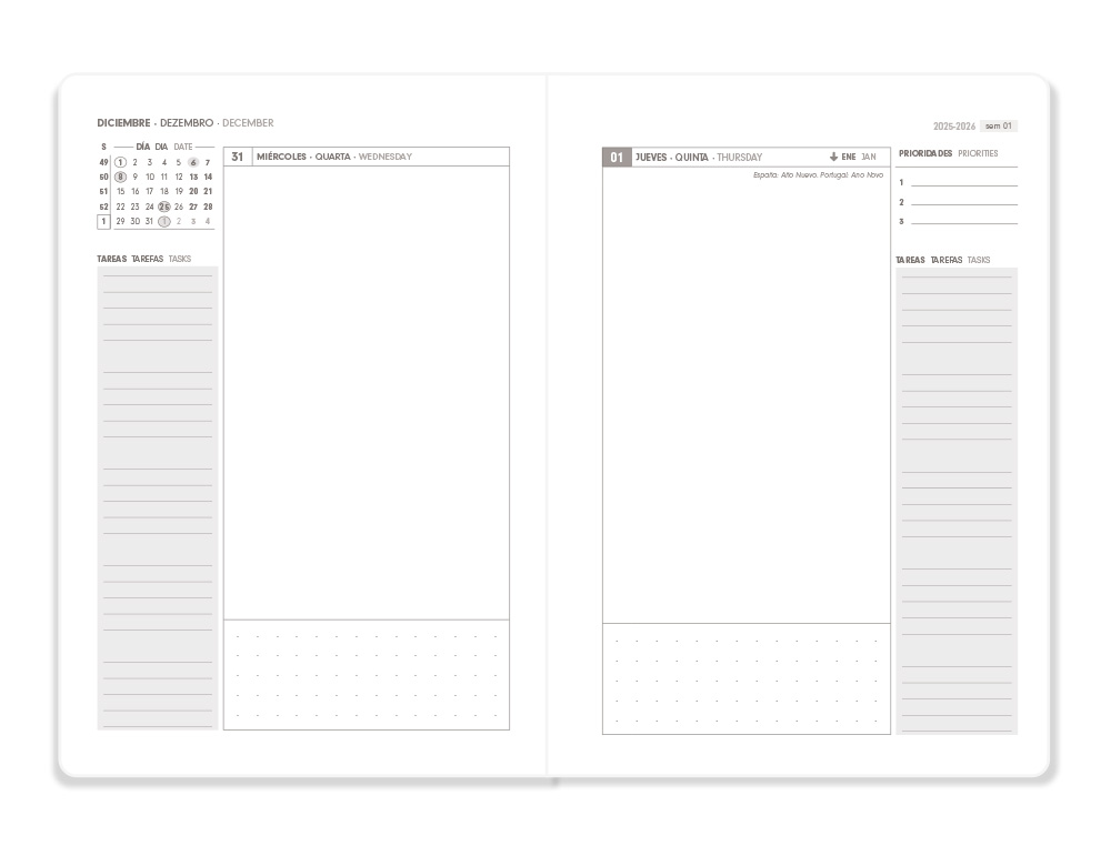 AGENDA ESPIRAL ANTARTIK ESSENTIALS A5+ 2026 DIA PAGINA TURQUESA PAPEL 80 GR FSC