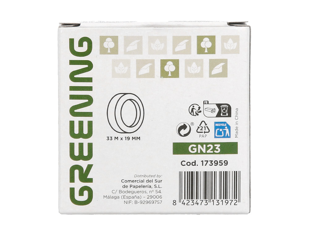 FITA ADESIVA GREENING INVISIVEL 33 MT X 19 MM
