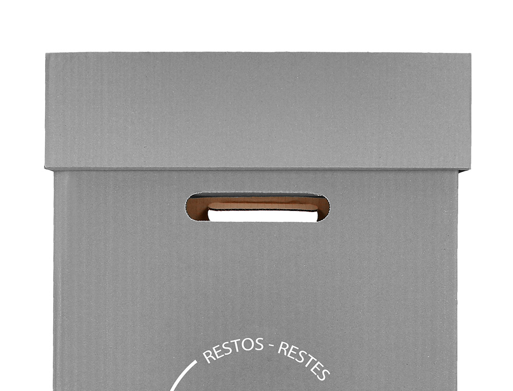 CONTENEDOR PAPELERA RECICLAJE LIDERPAPEL CARTON RECICLADO PARA VIDRIO 450X350X650 MM 70 LITROS VERDE