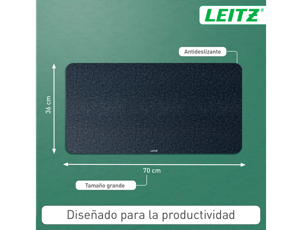 TAPETE DE SECRETARIA LEITZ FIELTRO 70X36 CM COR CINZA