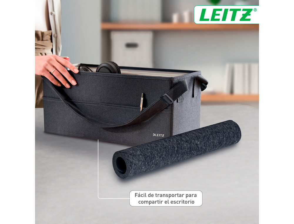 TAPETE DE SECRETARIA LEITZ FIELTRO 70X36 CM COR CINZA