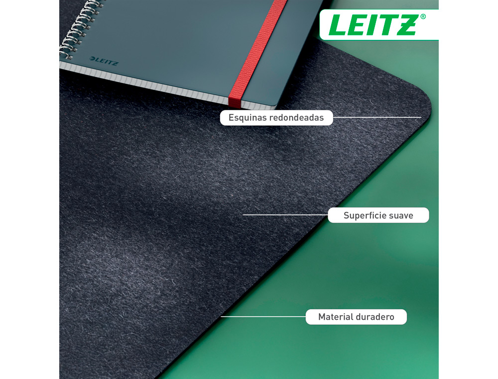 TAPETE DE SECRETARIA LEITZ FIELTRO 70X36 CM COR CINZA
