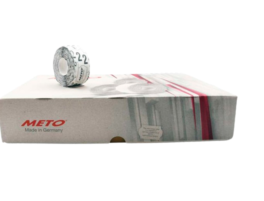 ETIQUETAS METO ONDULADAS 32X19 MM ADH. 4 BRANCA ROLO DE 1000 UNIDADES