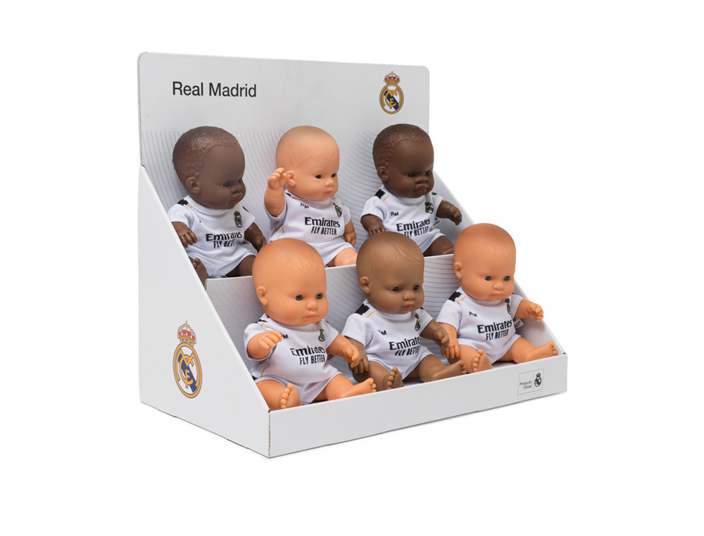 BONECO MINILAND REAL MADRID EXPOSITOR DE 12 UNIDADES SORTIDAS