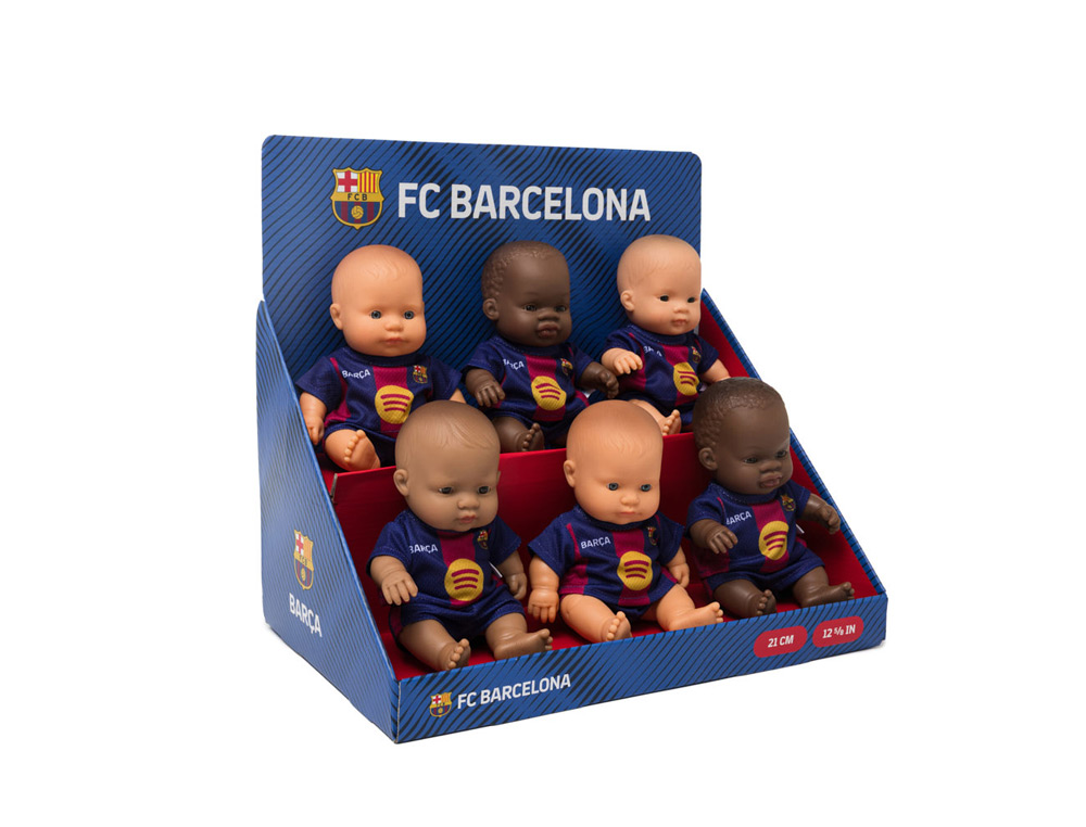 BONECO MINILAND FC. BARCELONA EXPOSITOR DE 12 UNIDADES SORTIDAS
