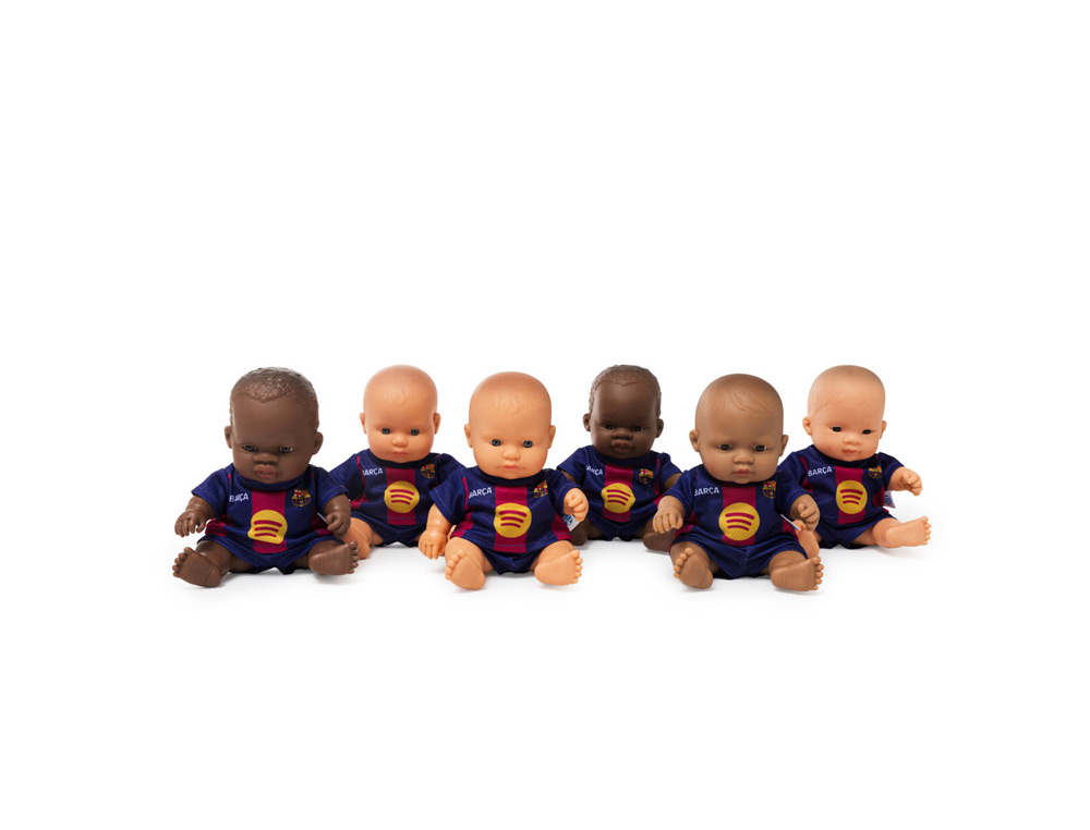 BONECO MINILAND FC. BARCELONA EXPOSITOR DE 12 UNIDADES SORTIDAS
