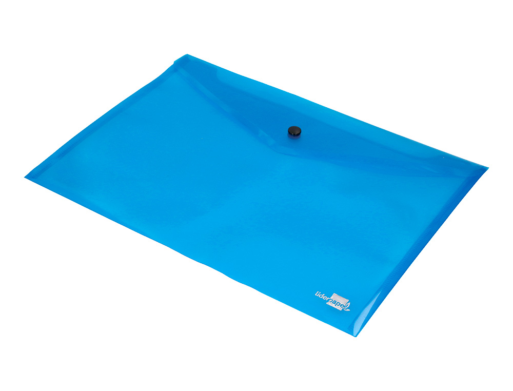 BOLSA PORTA DOCUMENTOS LIDERPAPEL COM MOLA DIN A4 AZUL