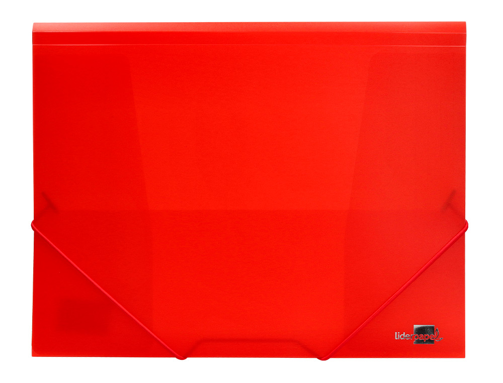 PASTA DE ELASTICOS POLIPROPILENO LIDERPAPEL DIN A4 VERMELHO