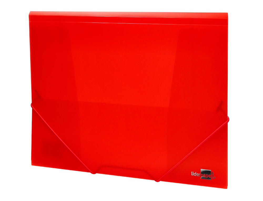 PASTA DE ELASTICOS POLIPROPILENO LIDERPAPEL DIN A4 VERMELHO