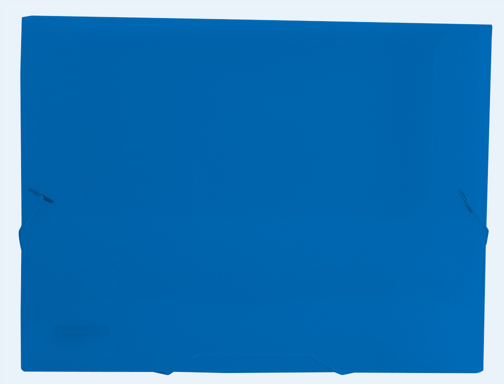 PASTA LIDERPAPEL PORTADOCUMENTOS COM ELASTICOS POLIPROPILENO DIN A4 AZUL TRANSLUCIDA LOMBADA 25 MM