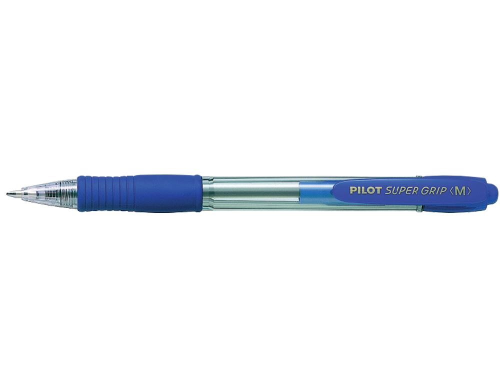 ESFEROGRAFICA PILOT SUPER GRIP AZUL -RETRATIL -COM GRIP-TINTA BASE DE OLEO