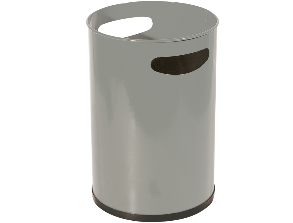 CESTO DE PAPEIS SIE METALICO COM PEGAS CINZA CAPACIDADE 12 LITROS 32X21 CM