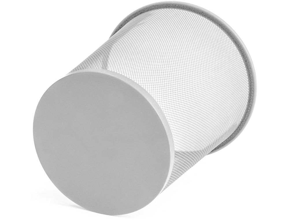 CESTO DE PAPEIS Q-CONNECT DE REDE METALICO PRATA CAPACIDADE 13 LITROS 28X26,5 CM