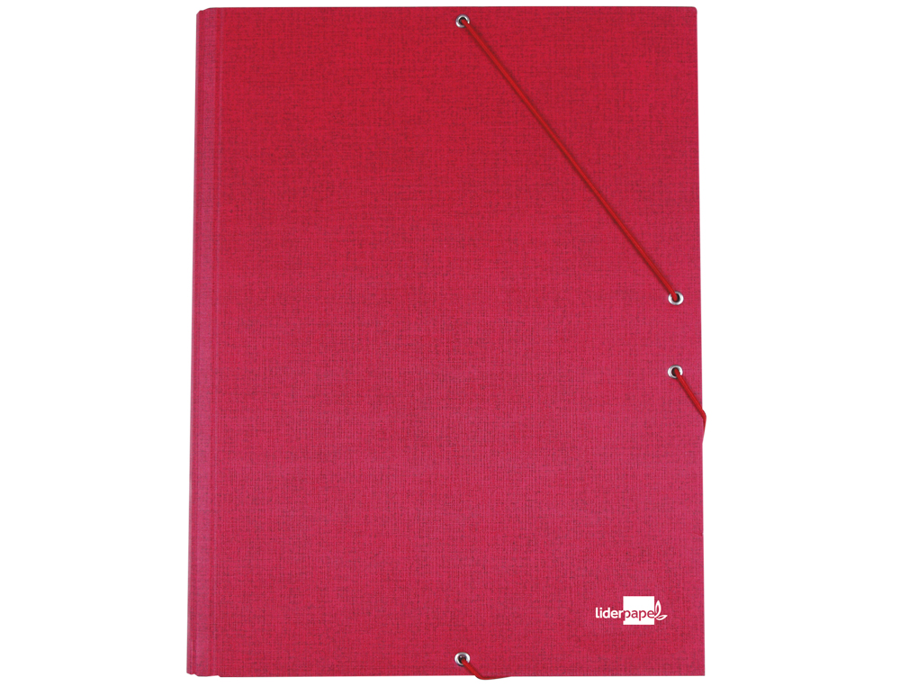 PASTA DE ELASTICOS LIDERPAPEL, PAPER COAT, FOLIO, VERMELHO