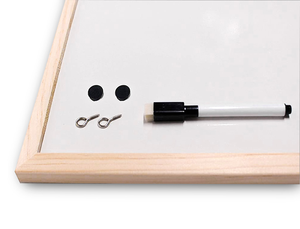 QUADRO EM MELAMINA, Q-CONNECT COM CAIXILHO EM MADEIRA 90 X 60 CM