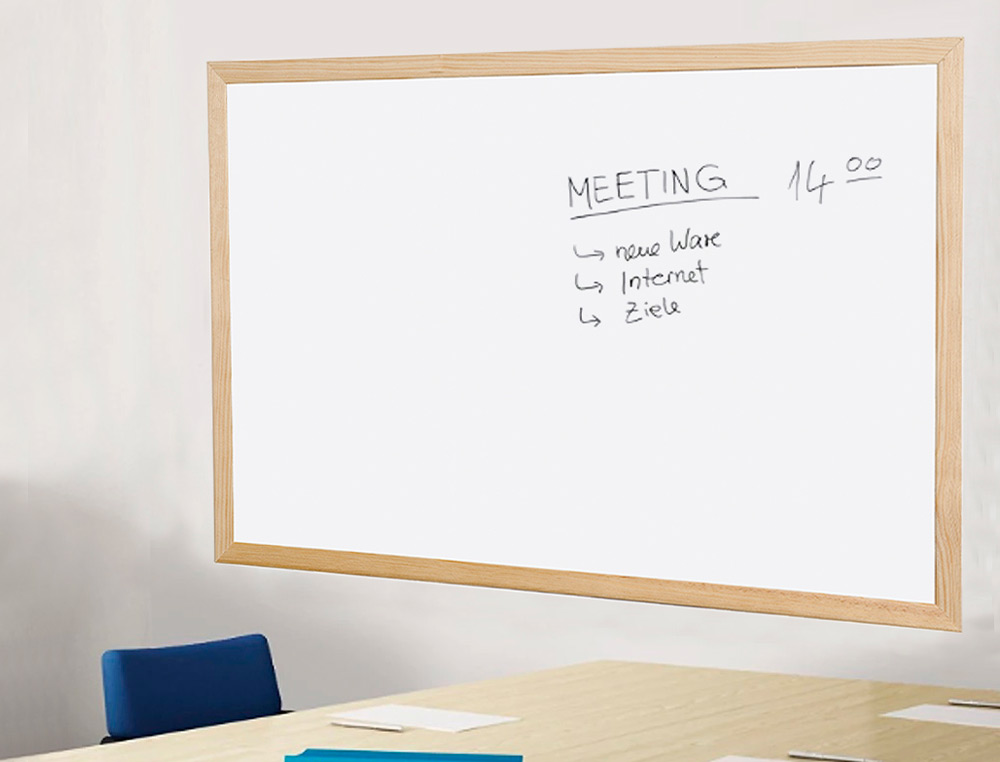 QUADRO EM MELAMINA, Q-CONNECT COM CAIXILHO EM MADEIRA 90 X 60 CM