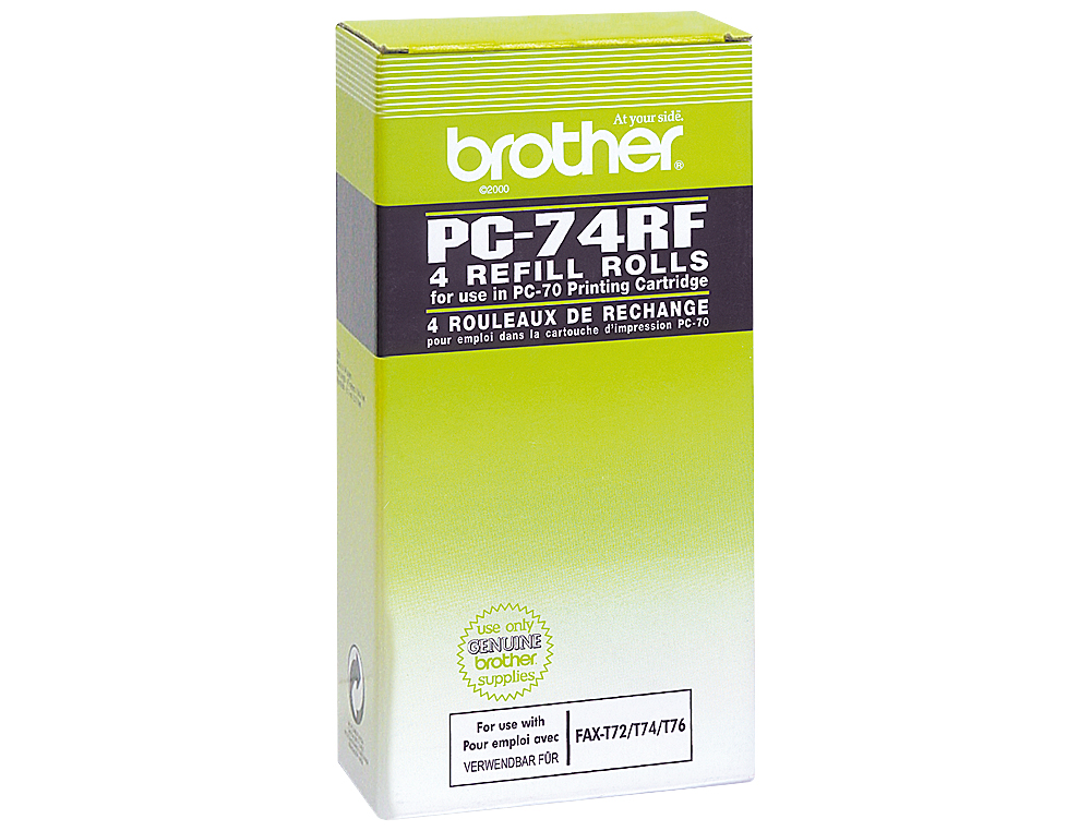 CONSUMIVEL FAX T104/106 BROTHER DE TRANSFERENCIA TERMICA 4 BOBINES DURAAO 140 PAG
