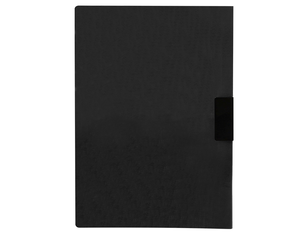BOLSA DOSSIER LIDERPAPEL COM CLIP LATERAL DIN A4 PRETO 60 FOLHAS