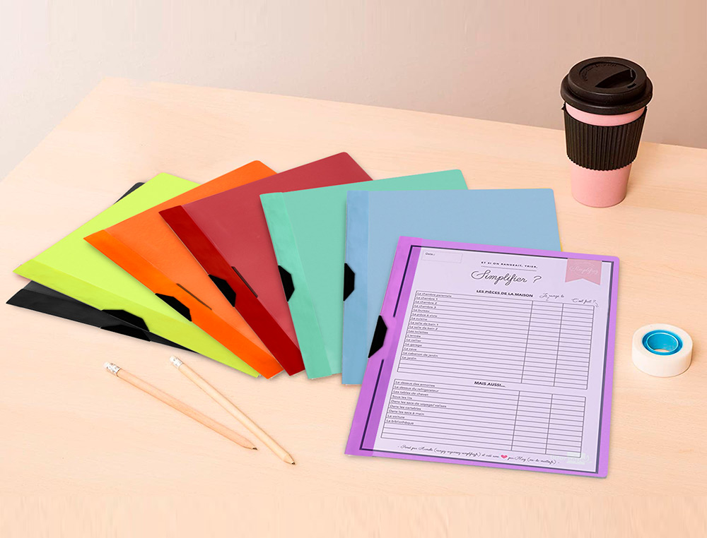 BOLSA DOSSIER LIDERPAPEL COM CLIP LATERAL DIN A4 PRETO 60 FOLHAS