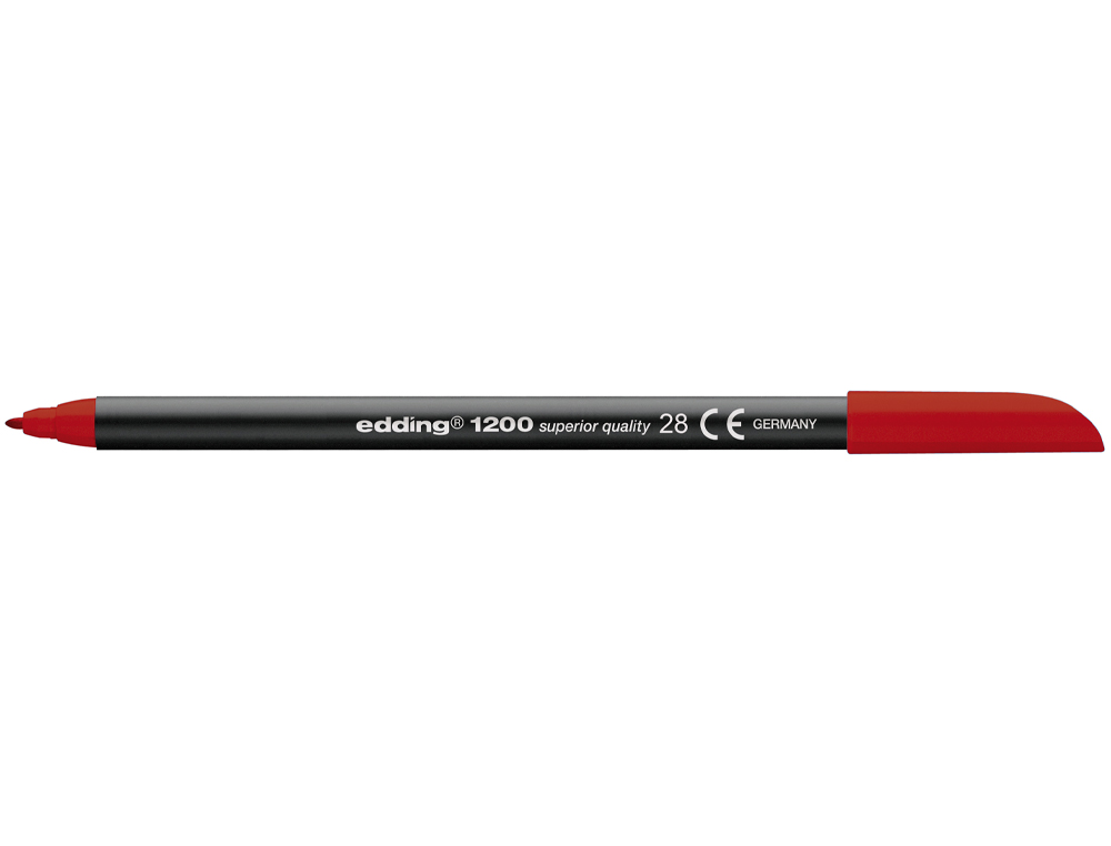 MARCADOR EDDING 1200 PONTA DE FIBRA REDONDA TRACO 1 MM N.28 VERMELHO INGLES