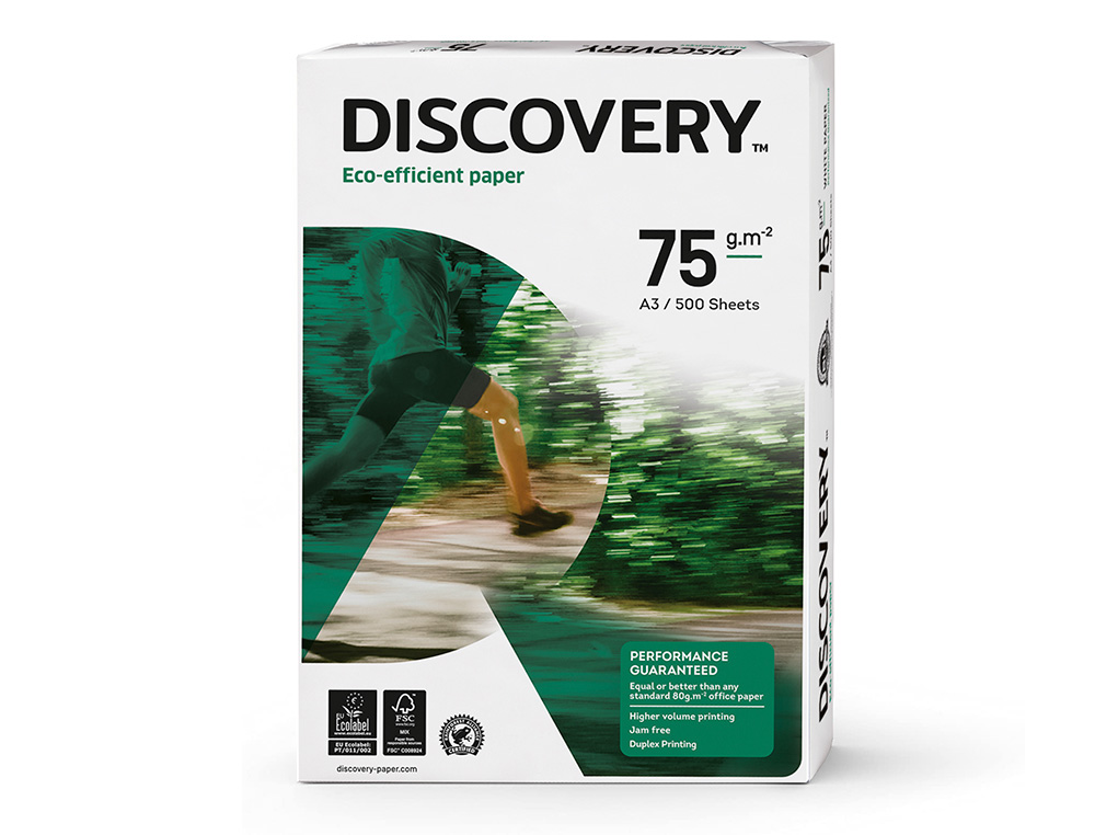 PAPEL FOTOCOPIA DISCOVERY DIN A3 75 GR EMBALAGEM DE 500 FOLHAS