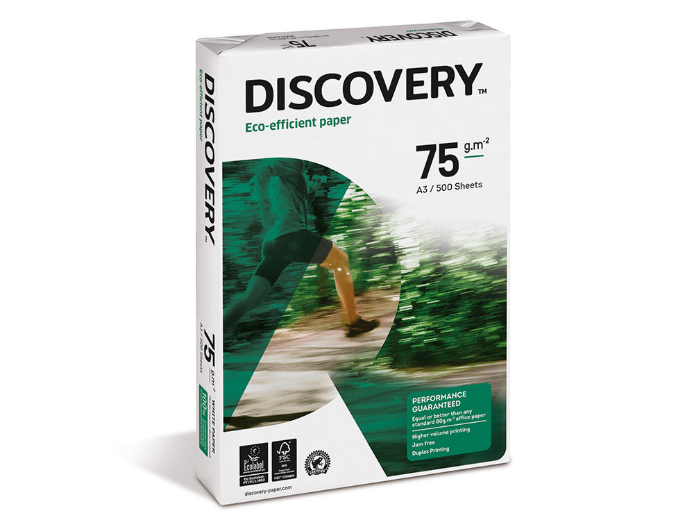 PAPEL FOTOCOPIA DISCOVERY DIN A3 75 GR EMBALAGEM DE 500 FOLHAS