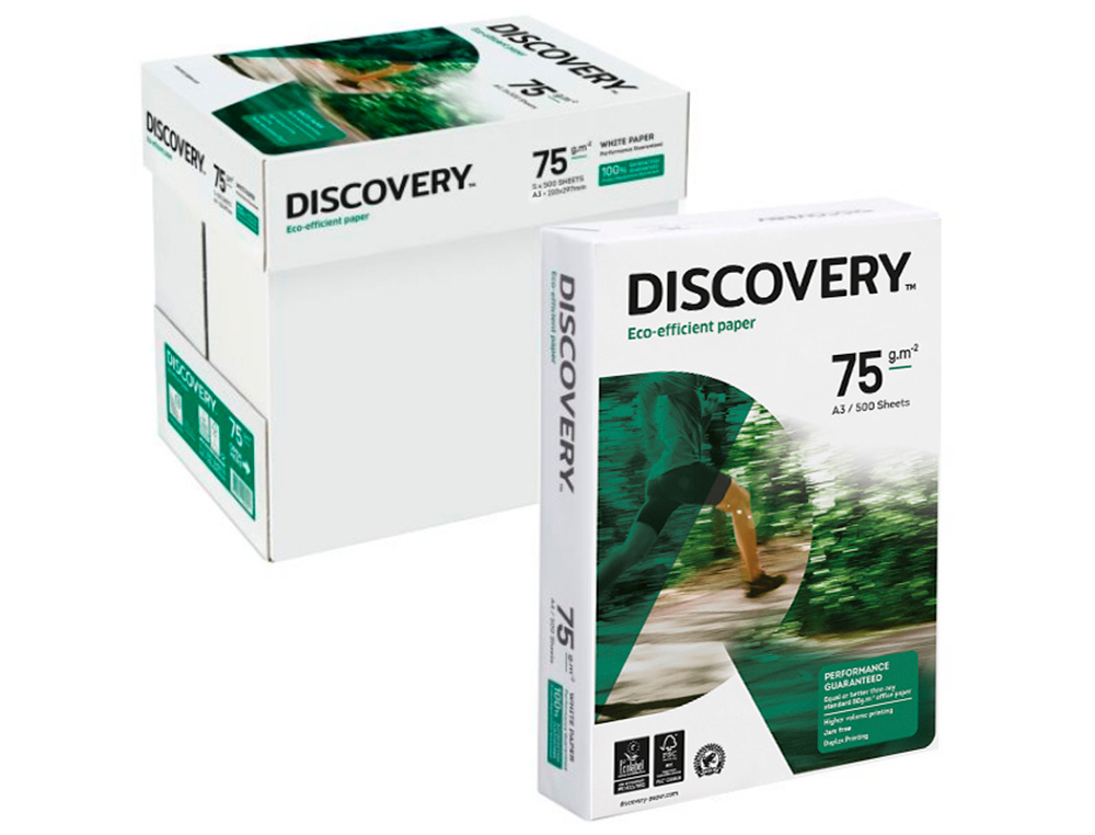 PAPEL FOTOCOPIA DISCOVERY DIN A3 75 GR EMBALAGEM DE 500 FOLHAS
