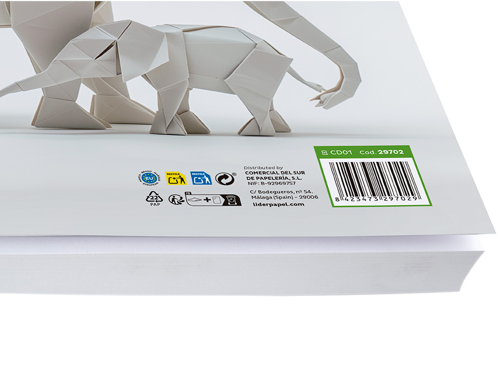 CARTOLINA LIDERPAPEL DIN A3 180 GR BRANCO PACK DE 100 UNIDADES
