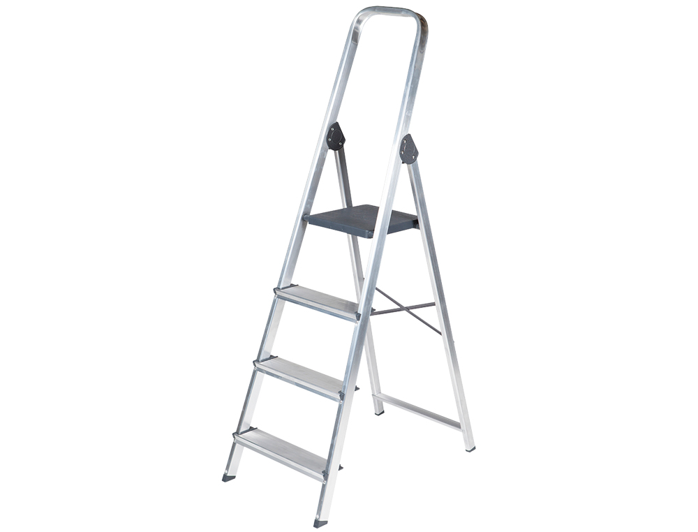 ESCADA Q-CONNECT DE ALUMINIO COM 4 DEGRAUS PESO MAXIMO SUPORTAVEL 150 KG 462 X 1470 X 860 MM