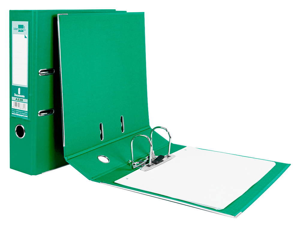 PASTA DE ARQUIVO DE ALAVANCA LIDERPAPEL DOCUMENTA PVC DIN A4 LOMBADA 75 MM VERDE
