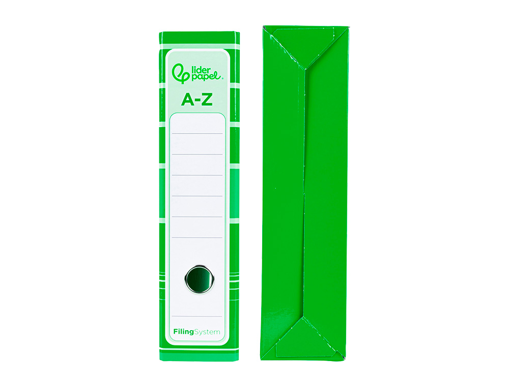PASTA DE ARQUIVO DE ALAVANCA LIDERPAPEL FILING SYSTEM CARTAO FORRADO DIN A4 COM CAIXA VERDE