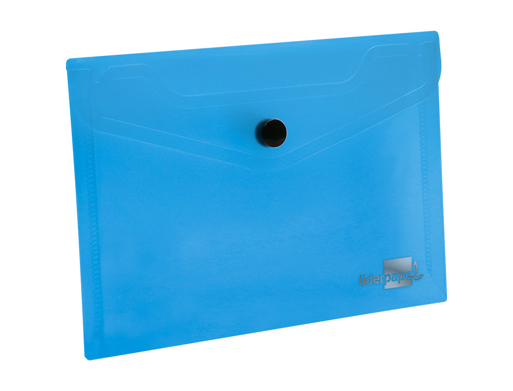 BOLSA PORTA DOCUMENTOS LIDERPAPEL COM MOLA DIN A6 AZUL