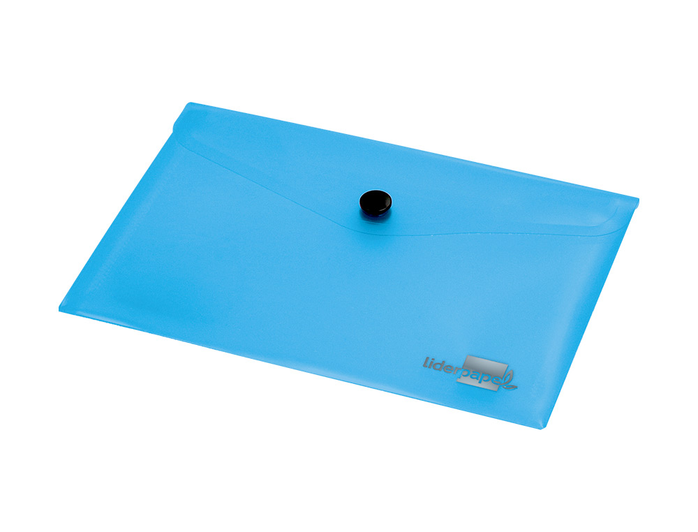 BOLSA PORTA DOCUMENTOS LIDERPAPEL COM MOLA DIN A7 AZUL