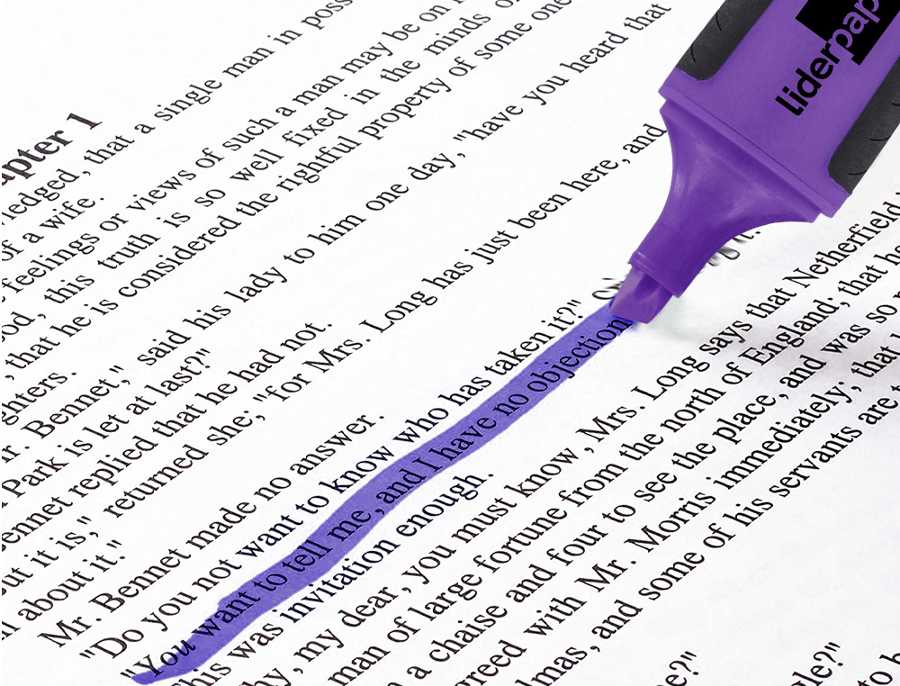 MARCADOR FLUORESCENTE LIDERPAPEL VIOLETA