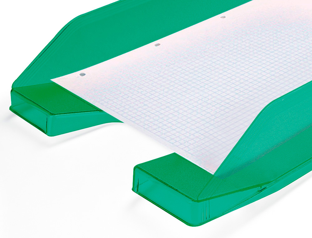 TABULEIRO DE SECRETARIA Q-CONNECT PLASTICO VERDE TRANSPARENTE