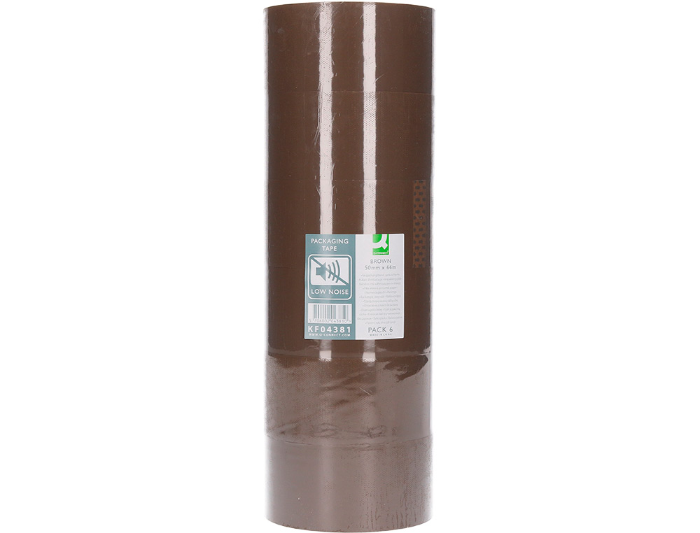 FITA ADESIVA Q-CONNECT POLIPROPILENO HAVANA 66 MT X 50 MM