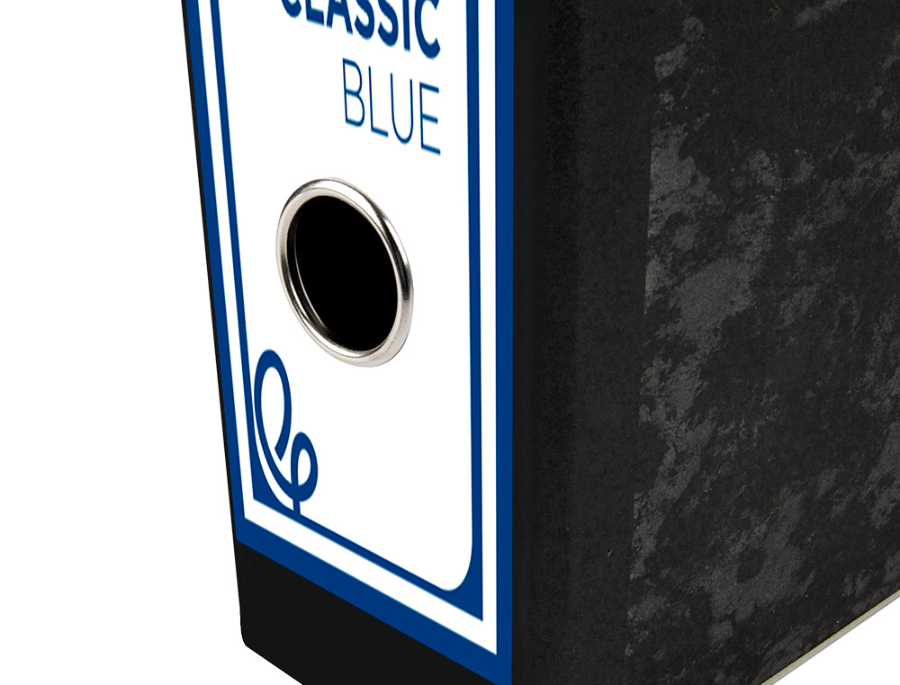 PASTA DE ARQUIVO LIDERPAPEL CLASSIC BLUE CARTAO FORRADO AO BAIXO GASPEADA PRETA
