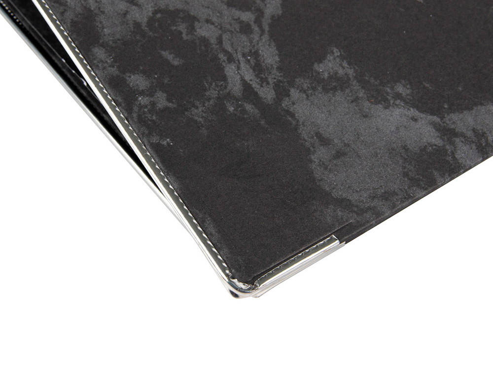 PASTA DE ARQUIVO LIDERPAPEL CLASSIC BLUE CARTAO FORRADO AO BAIXO GASPEADA PRETA