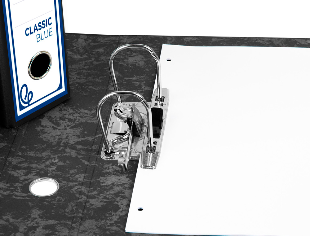 PASTA DE ARQUIVO LIDERPAPEL CLASSIC BLUE CARTAO FORRADO AO BAIXO GASPEADA PRETA