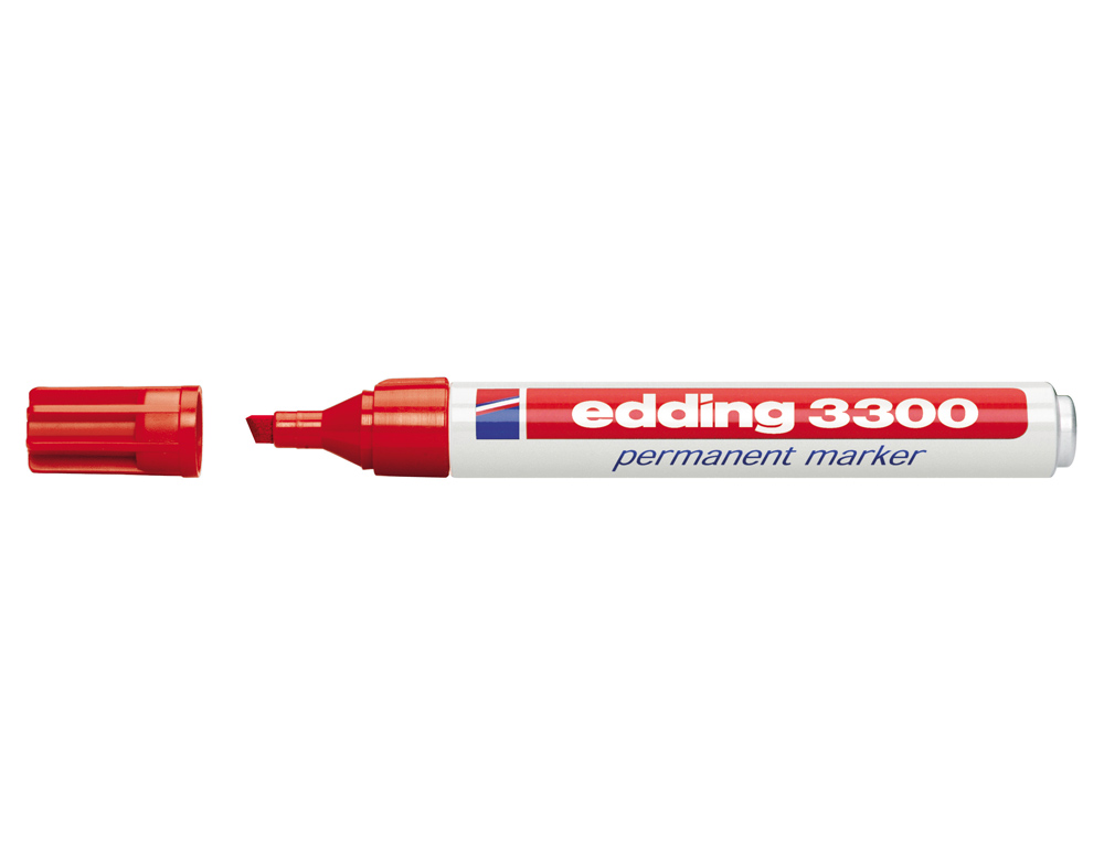 MARCADOR EDDING 3300 N.2 VERMELHO - PONTA BISELADA